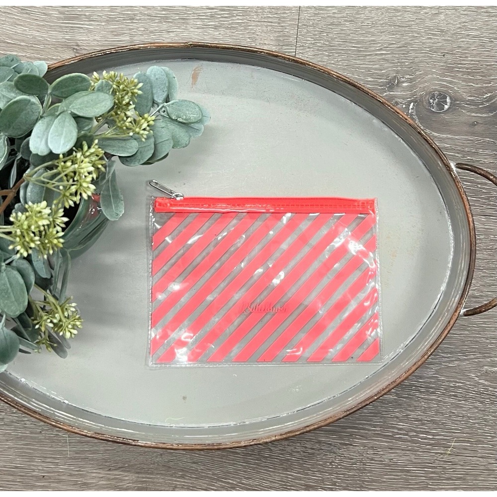 Billieblush Pink And Clear Zip Pouch New